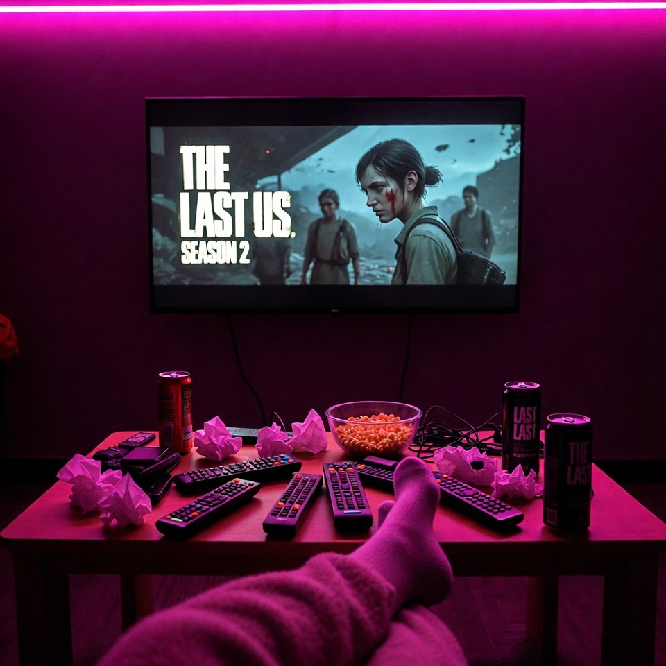 Eerie Lumon corridor on TV, tired reflection in glass